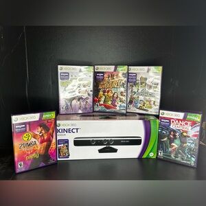 Xbox 360 Kinect Sensor Bundle with 5 Games- Tested